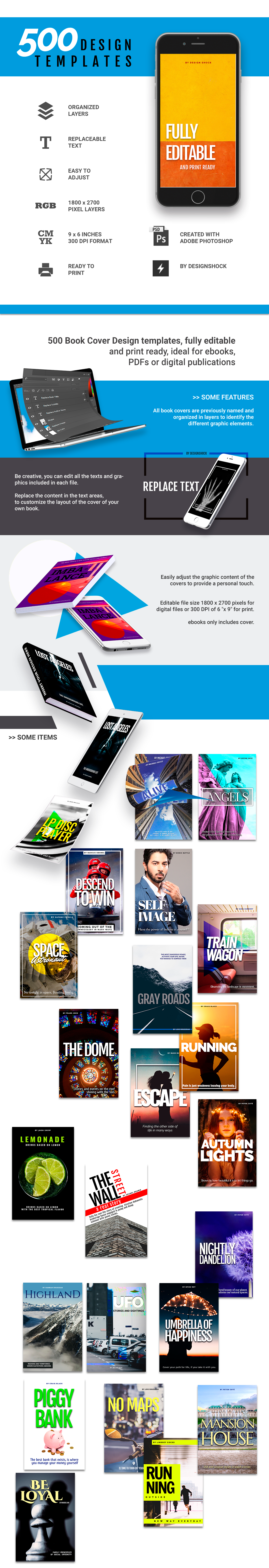 book cover editorial template editable free psd ebook