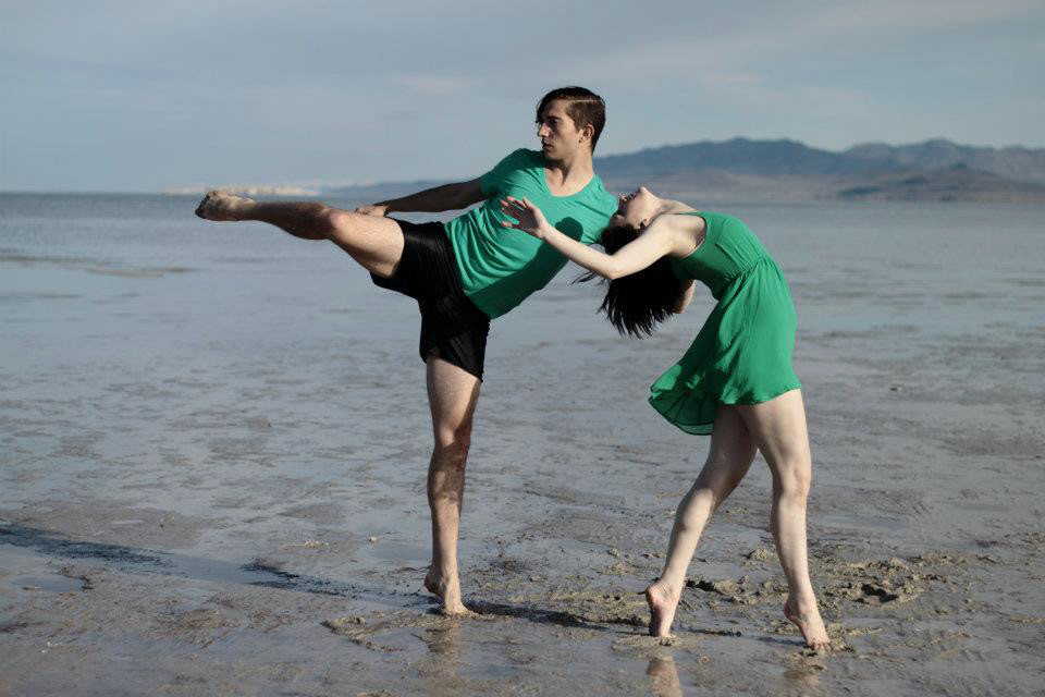 DANCE    dancers  modern  water  landscape  blue  green  Couple  fly  Fall  jump  kick Flying jumping