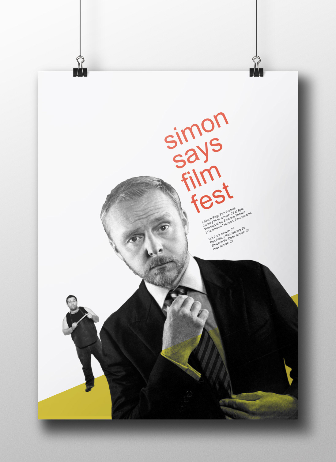 poster Promotional poster campaign film festival Simon Pegg
