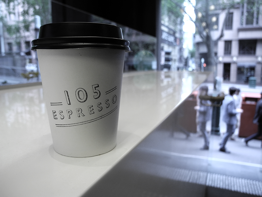 cafe Coffee espresso bar 105 Espresso Melbourne espresso bar loyalty Free Voucher coffee logo