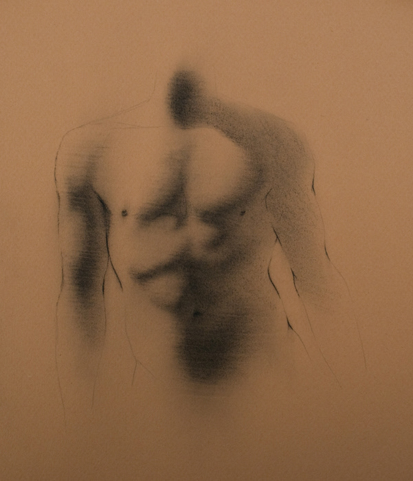 figure figurative male figure charcoal Charcoal Drawing Matthew Saba