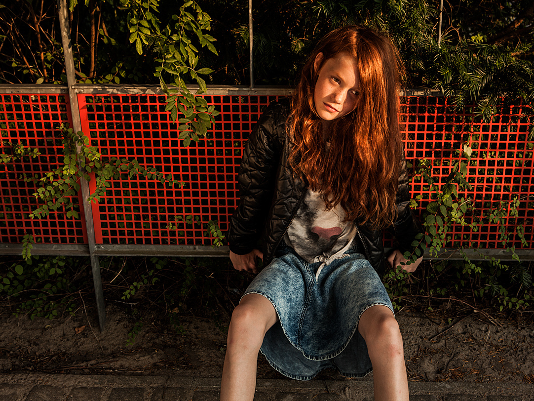 red hair teenager youth atmosphere stylish portraits Fun friendship girlfriends summer