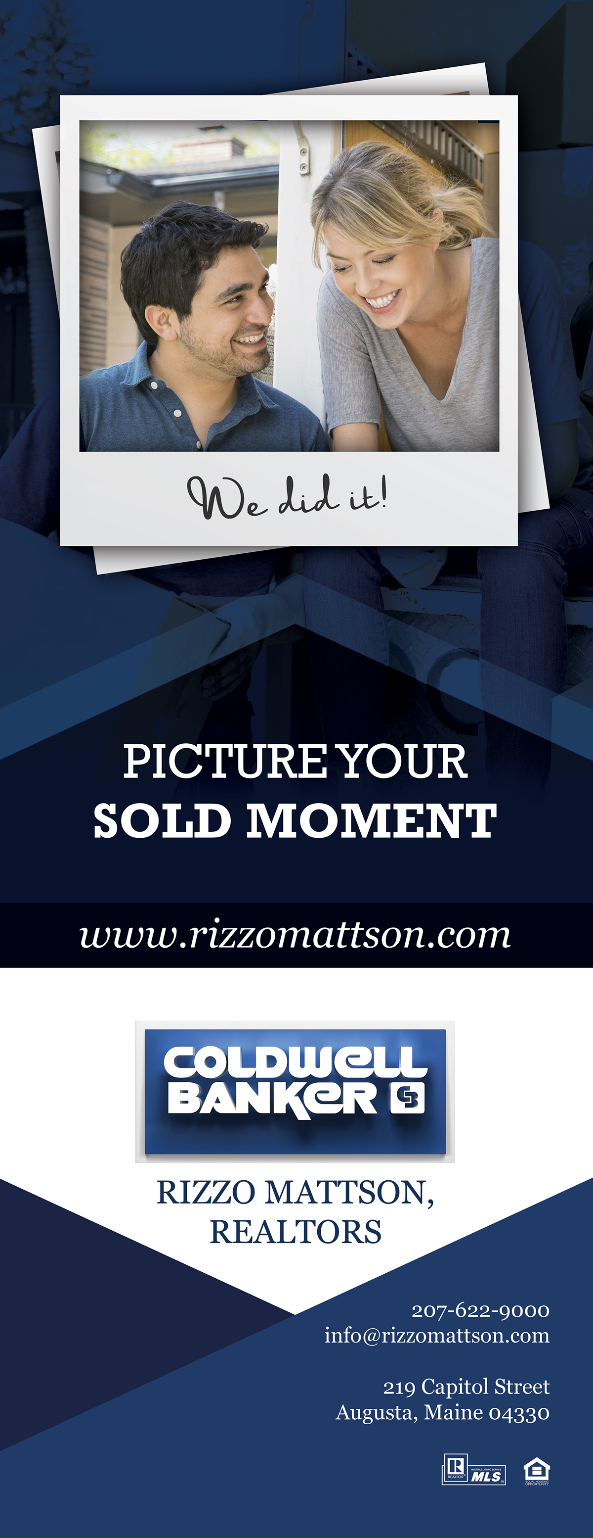 real estate print banner vertical couple