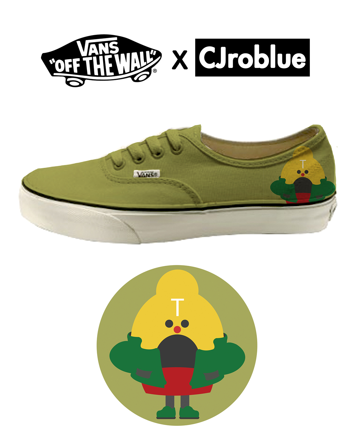 Vans shoes CJroblue Collaboration illust