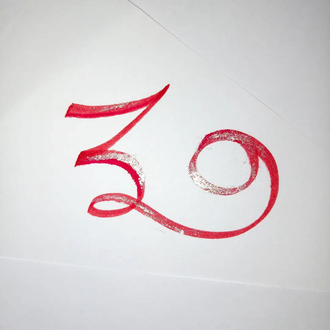 numbers number number logo red gold thirty thirty logos Eight calligraphynumbers twentyseven