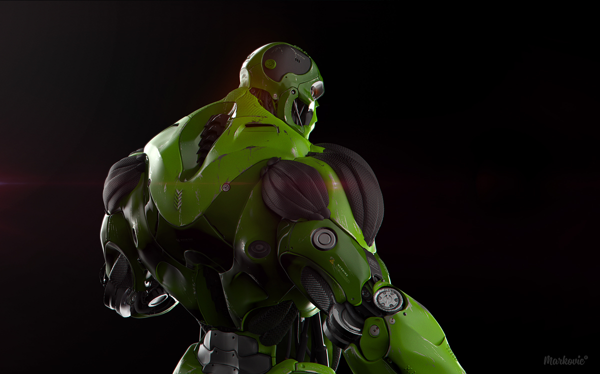 Adobe Portfolio Hero hero tec concept art Hulk SuperHero Avengers 3D