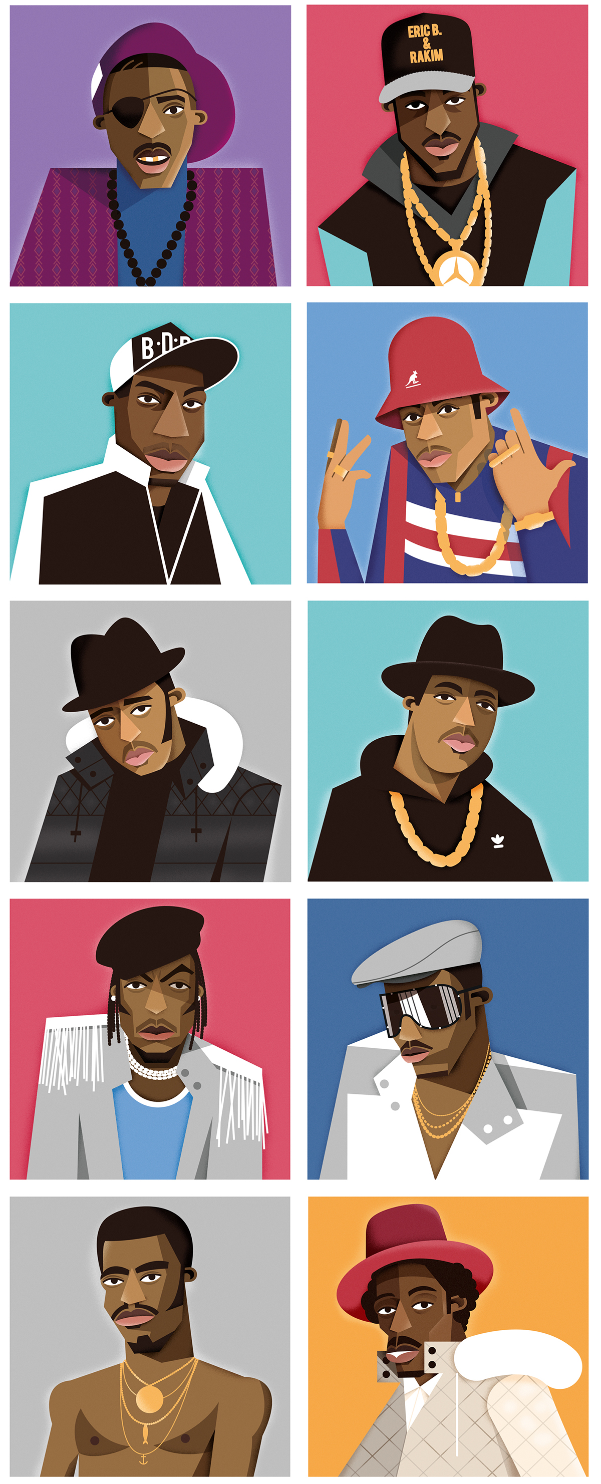 hip hop hiphop rapper portrait vector vectors dale demillustration edwin murray