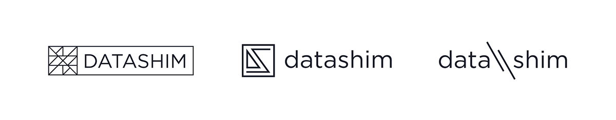 blue clean Data Logotype minimal navy open source sans serif SHIM Technology