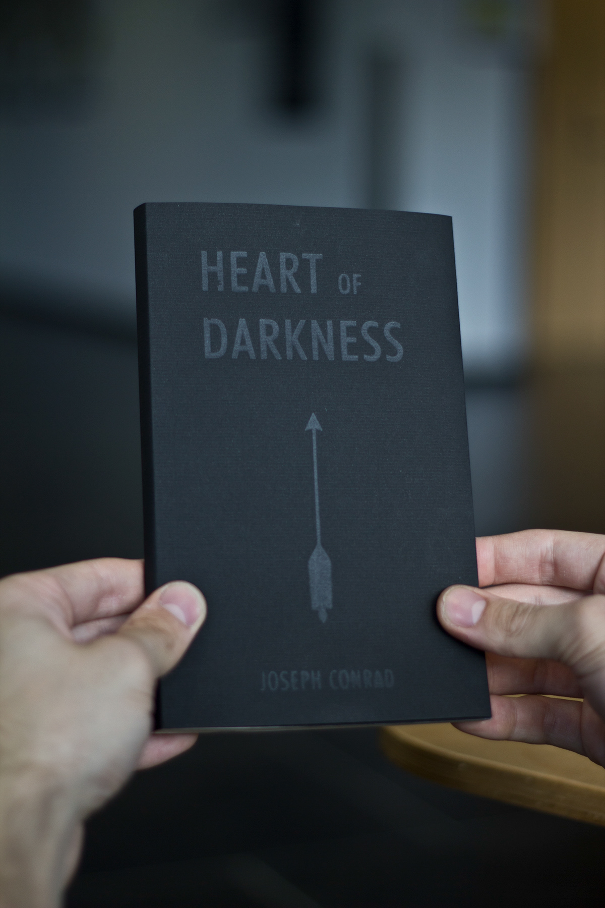 Heart of Darkness book  cover  redesign screenprint dark black classic novella arrow
