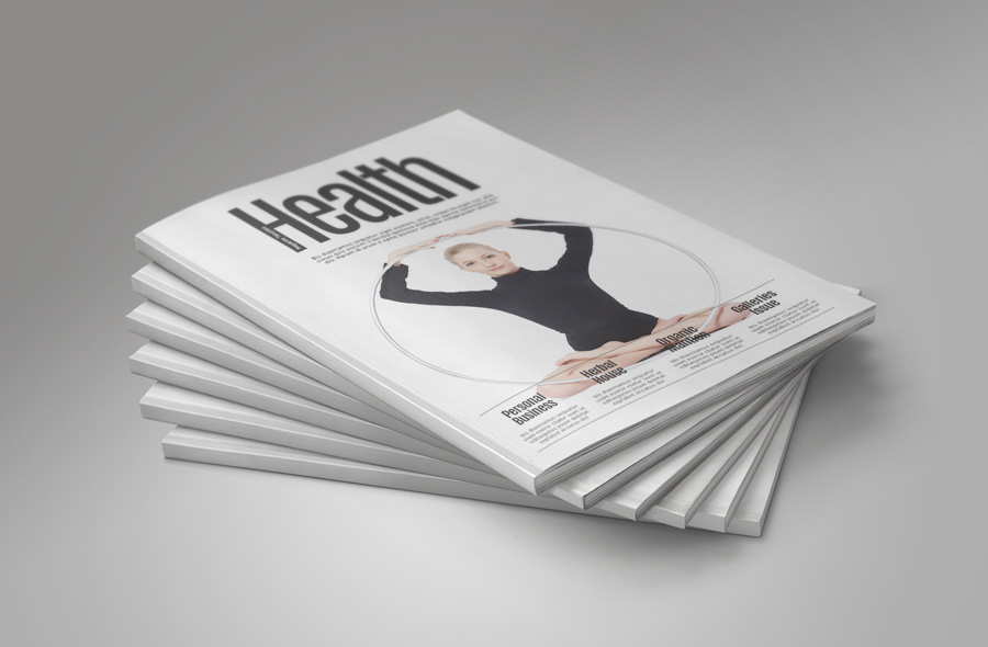 magazine template presentation Display preview social print template Layout