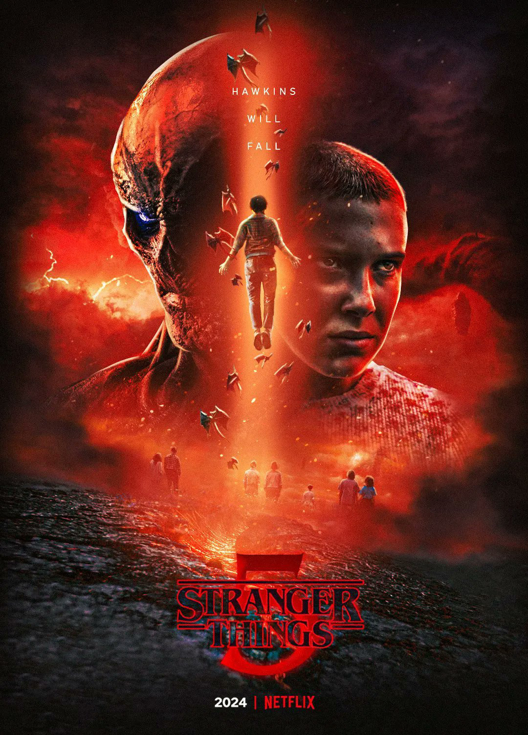 poster Stranger Things series Netflix will vecna eleven creatures fantasy characters