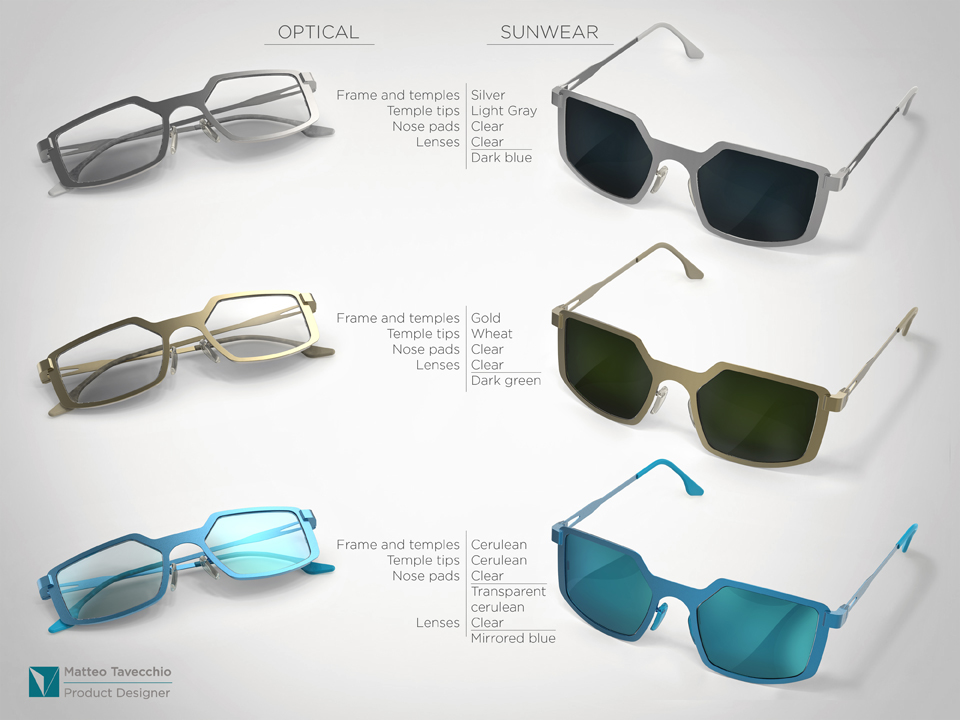 eyewear glasses Sunglasses spectacles minimal desall Luxottica contest
