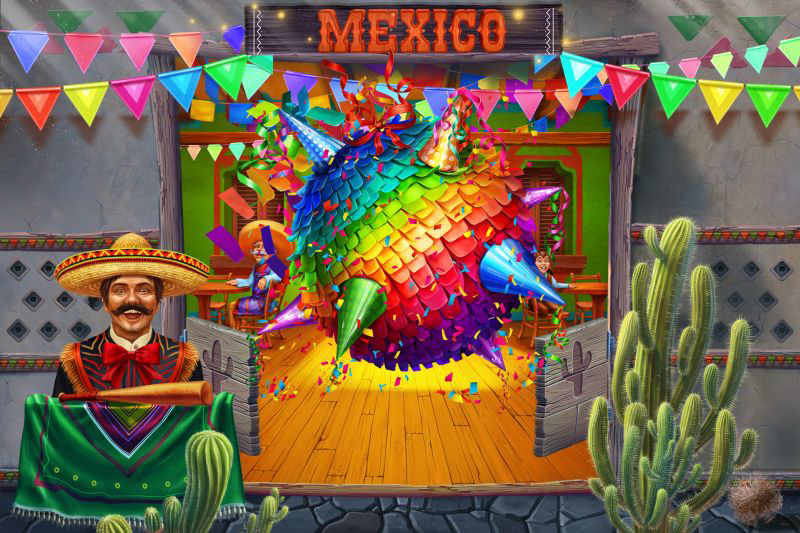 mexico mexican symbols gambling art gambling slot game Digital Art  Character design  game designer slot machine mexico slot