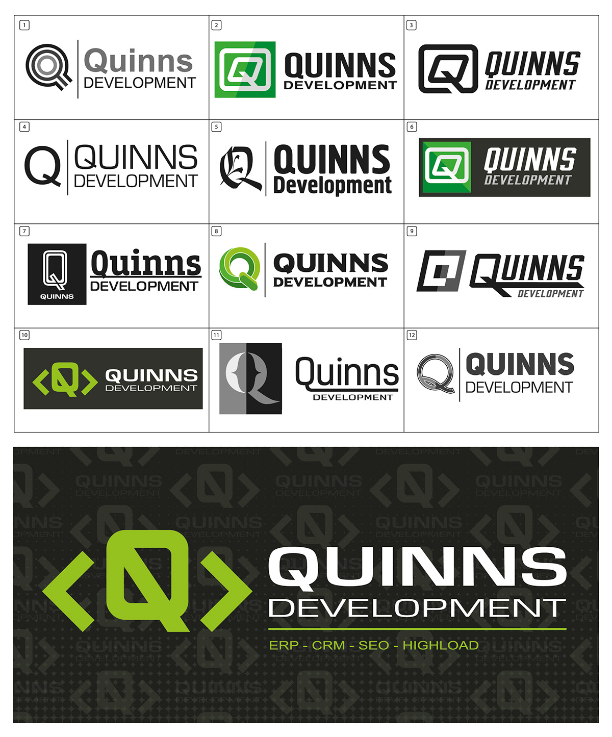 IT Developers logo variants green