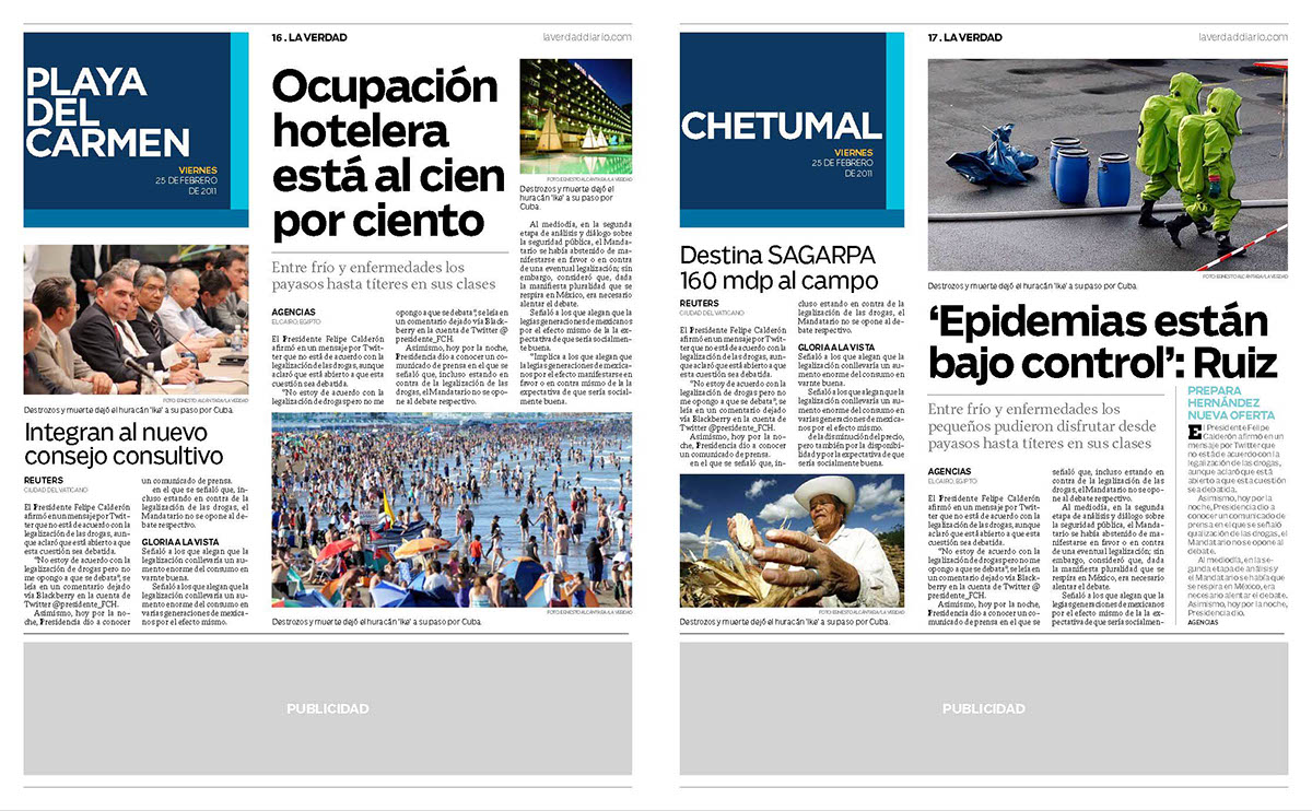 redesign design La Verdad newspaper print media