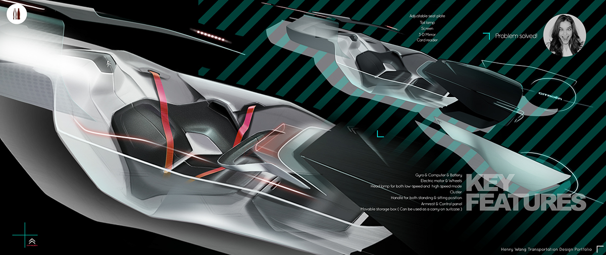 Concept Car Design future mobility personal mobility citroen car design car Interior design
