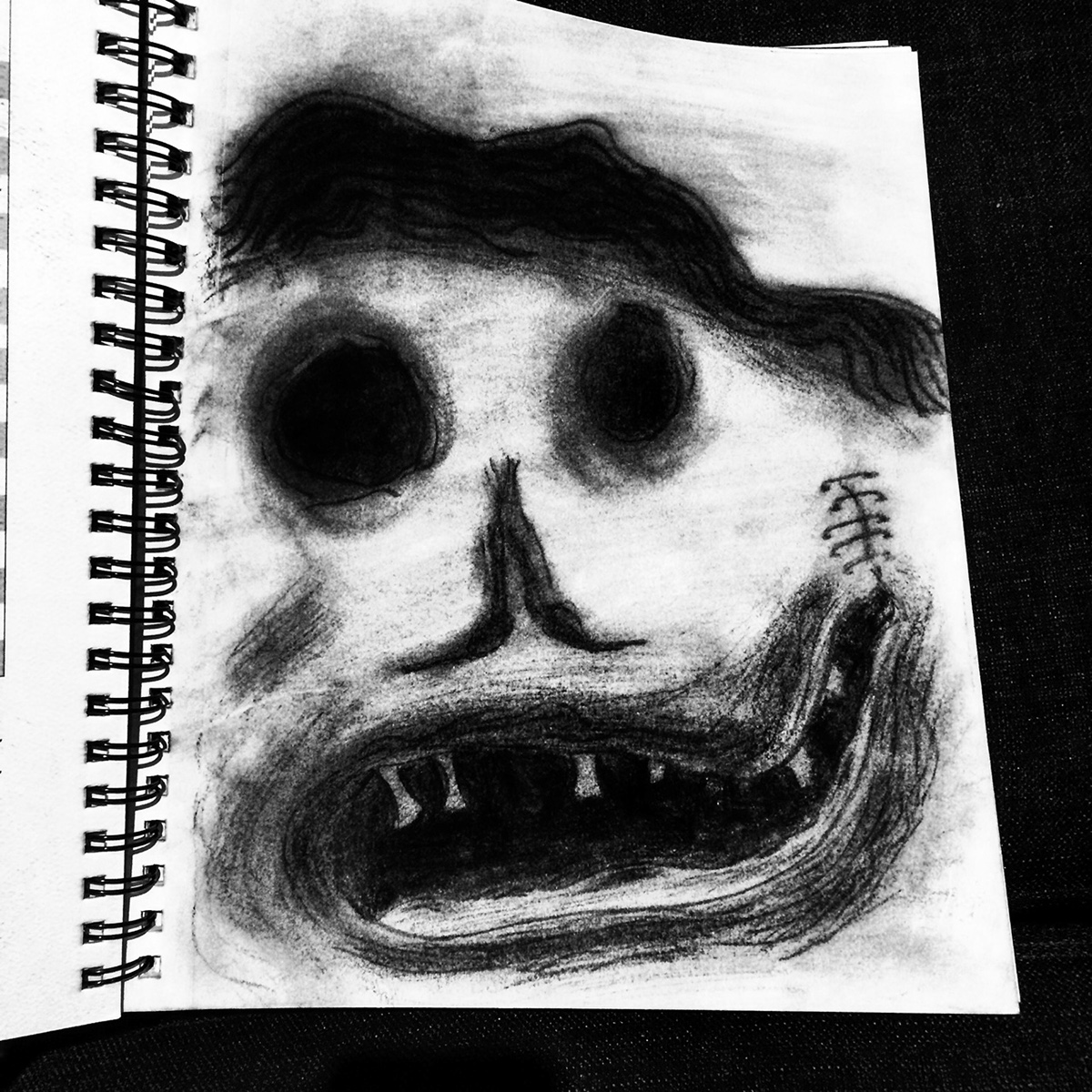 monsters Demons charcoal blackandwhite nightmares horror