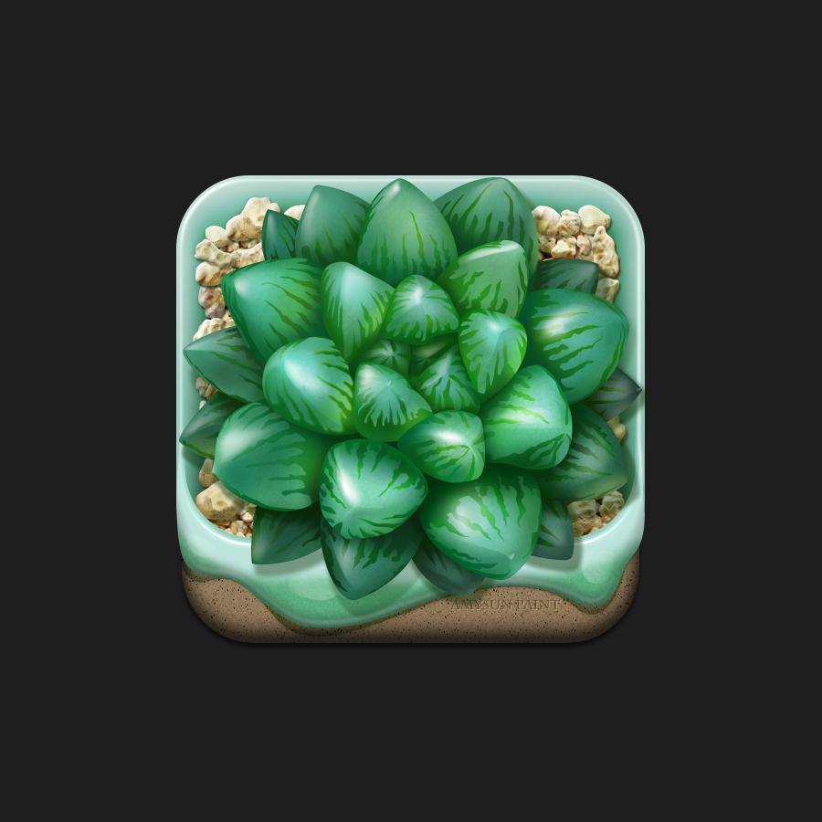 Icon UI painting   realistic Plant ILLUSTRATION 