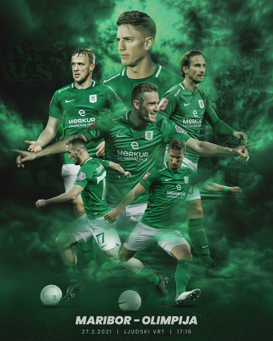 designer football graphic design  green poster soccer sports
