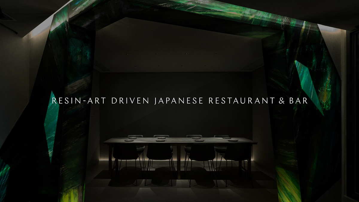 japanese restaurant bar Hong Kong Toby Ng Design resin gemstone stone àòàò лого