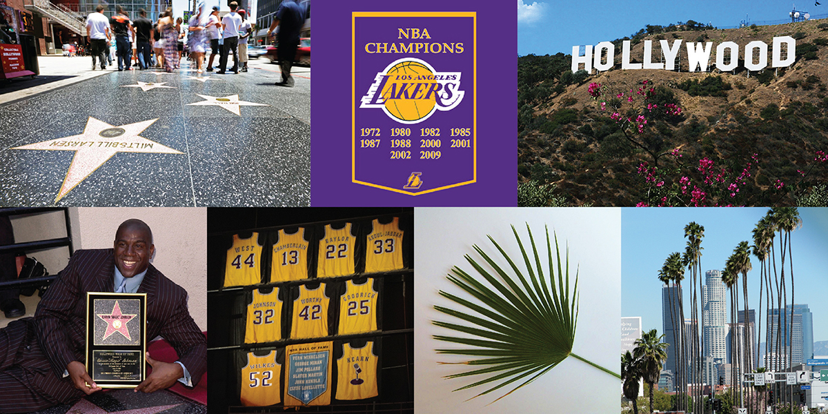 Lakers Los Angeles California NBA basketball sport kobe bryant logo identity sports league staples center gold purple