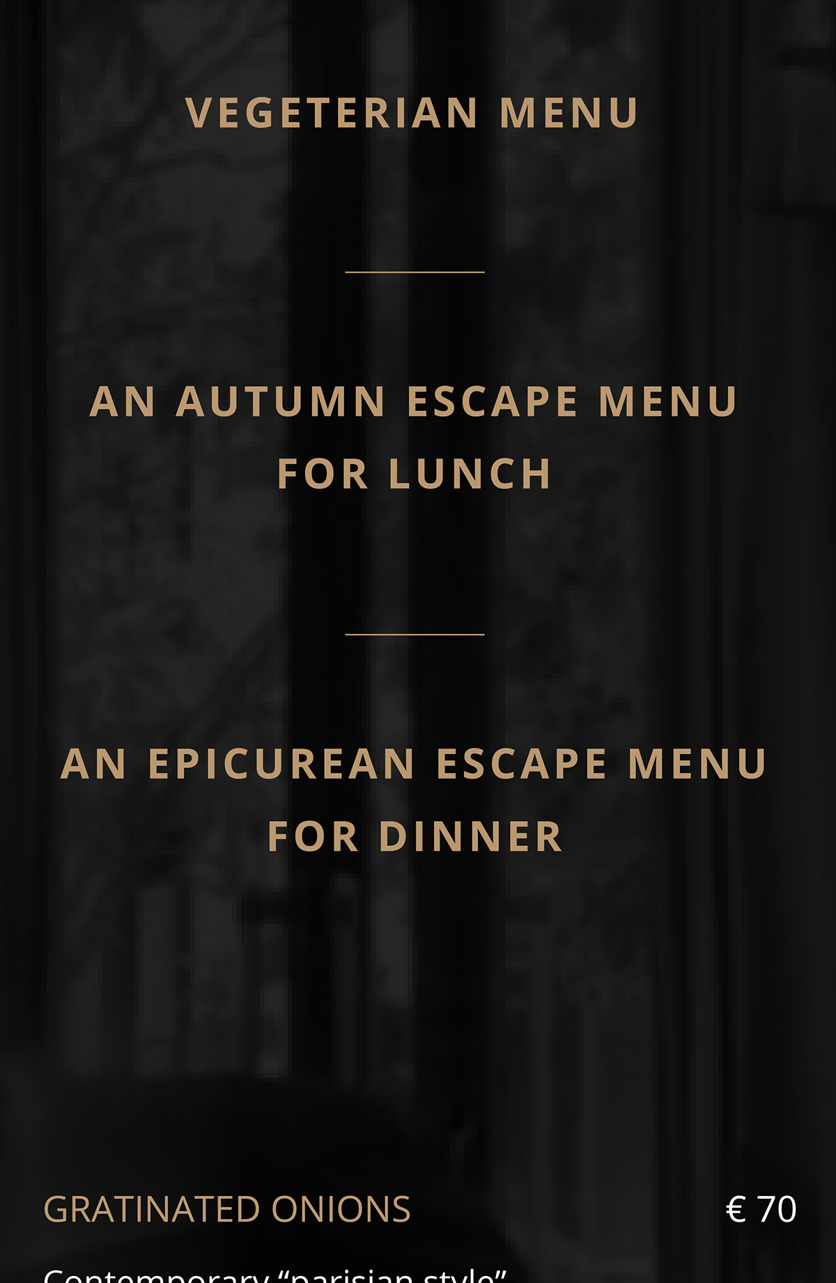 le cinq restaurant app concept Paris ios iphone iphone 6 luxury app design