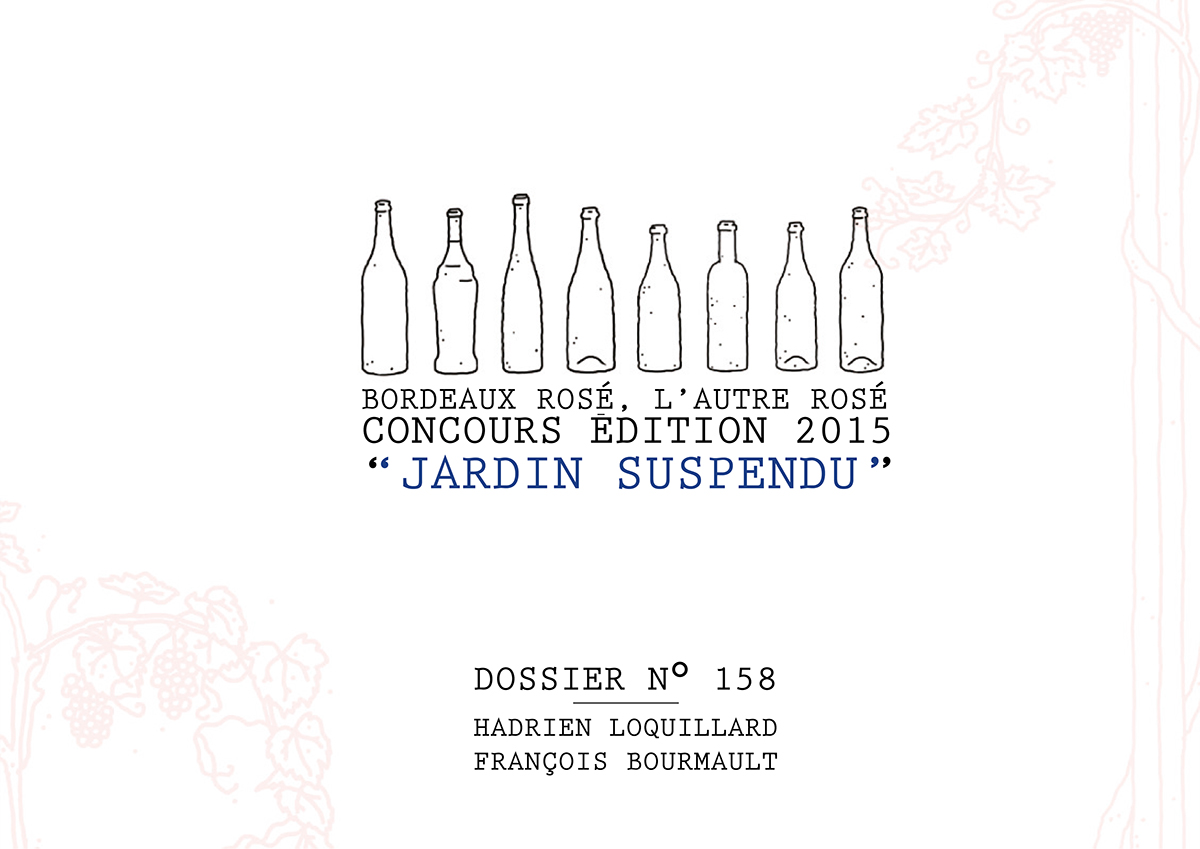 wine Bordeaux rose graphics contest Space  bottle