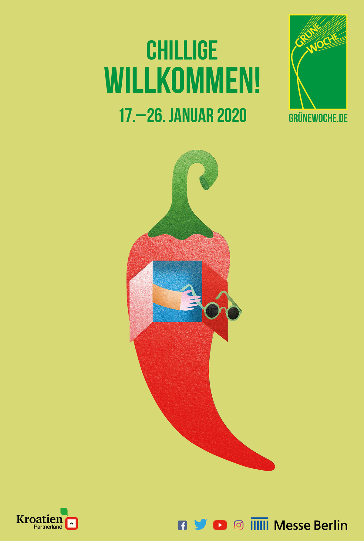 BEFORECOVID berlin Education Event Food  foodfair ILLUSTRATION  posterdesign IGW2020 politics