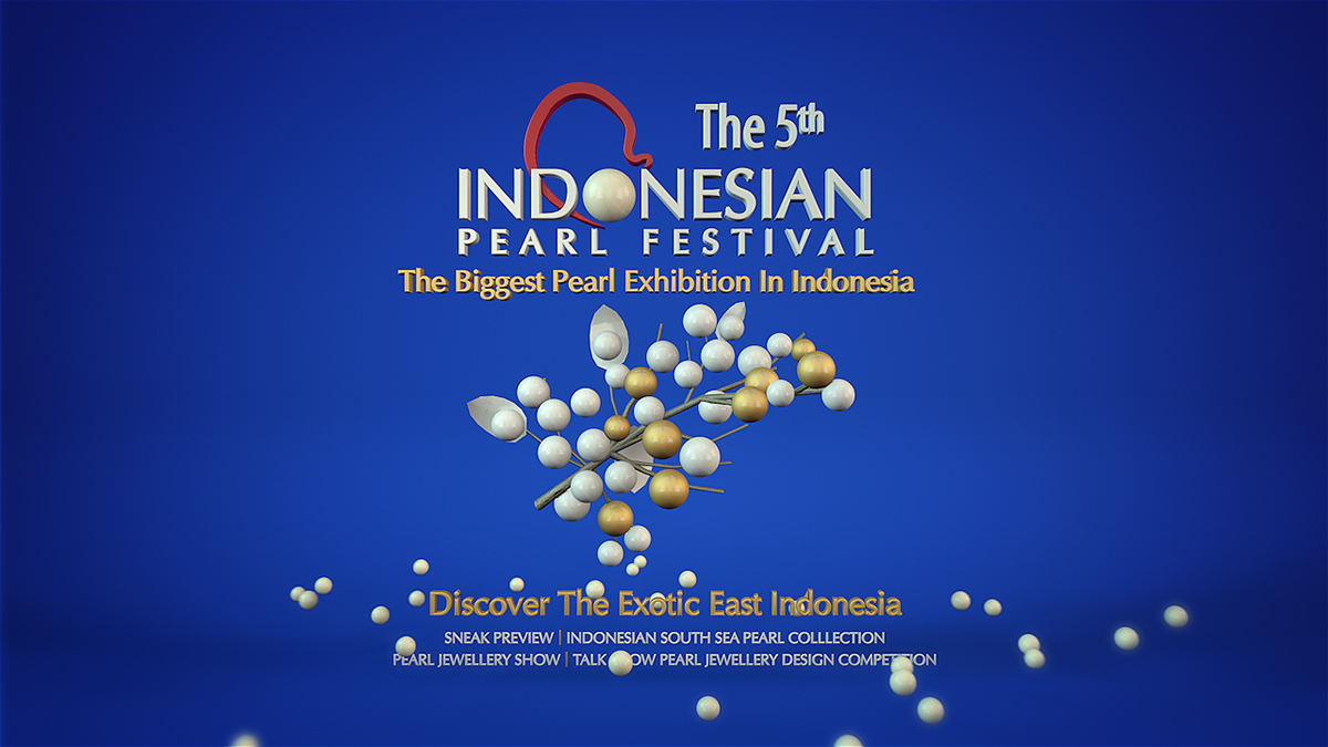 Indonesian Pearl Festival development Mutiara  bumper infographic festival yayasan mutiara laut indonesi kementerian kelautan Perikanan opener promo cinema 4d saygrafis design
