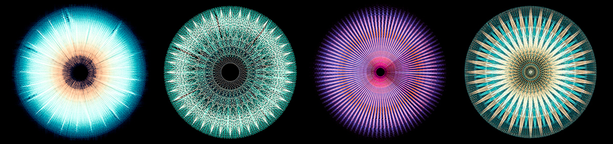 iris colours circles radial waves eyes