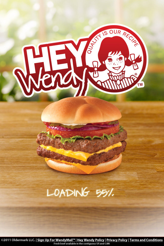 Wendy's hamburger design cool app mobile