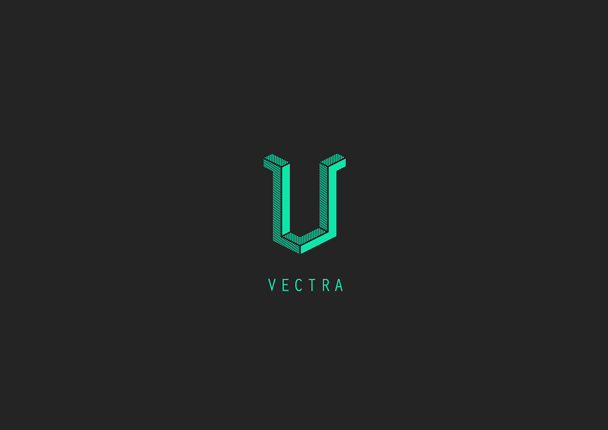 Letter V in green color construction logo