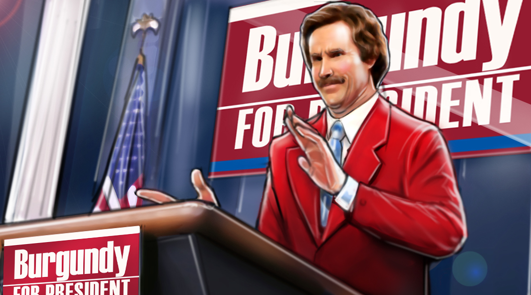 ron burgundy political commercial Anchor Man Will Ferrell ad color comedy 