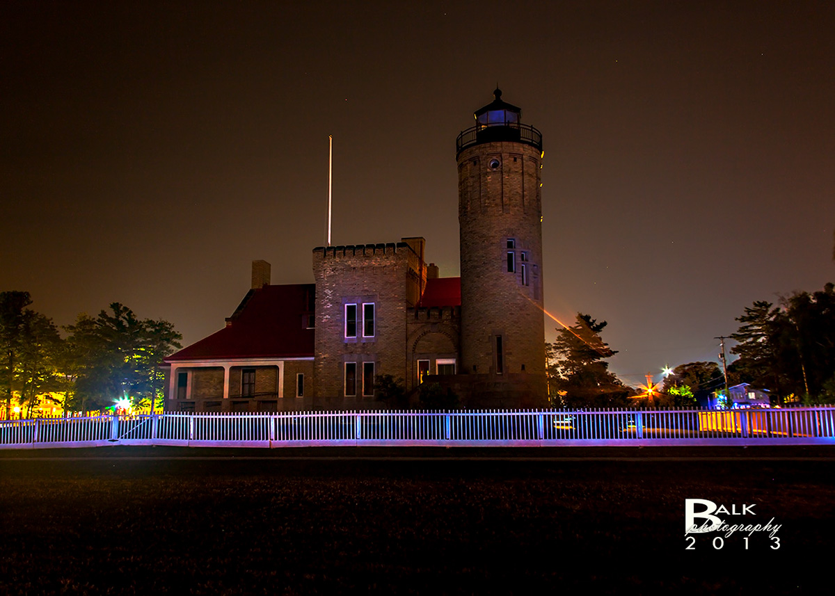 Mackinac Island mackinac bridge Upper Peninsula HDR night