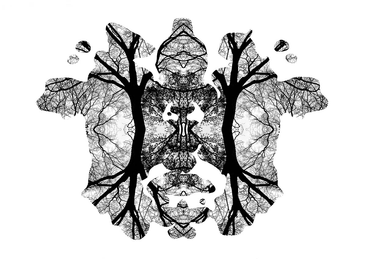 Rorschach test inkblot extended image