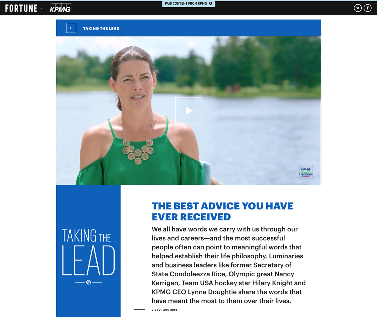 'Taking the Lead' fortune kpmg