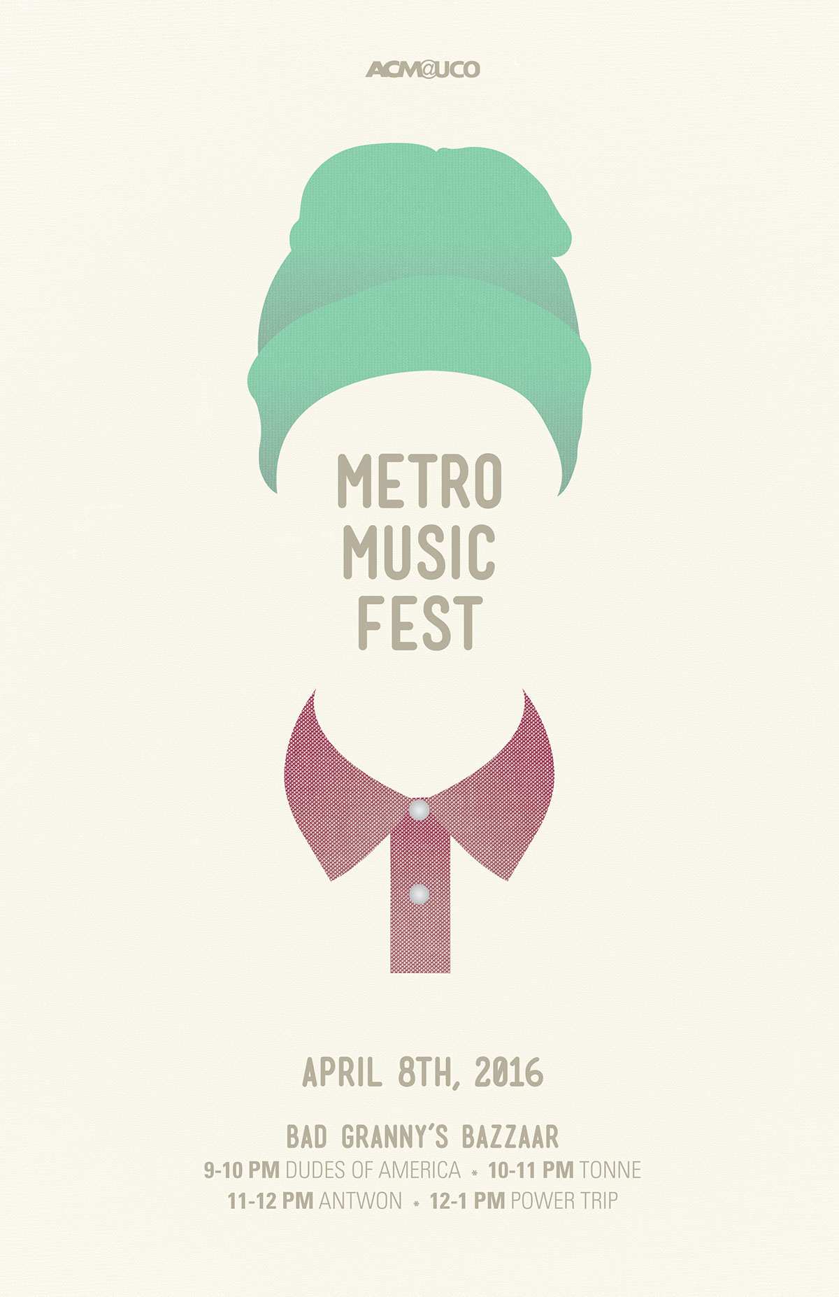 acm Metro Music fest texture flat simplistic modern