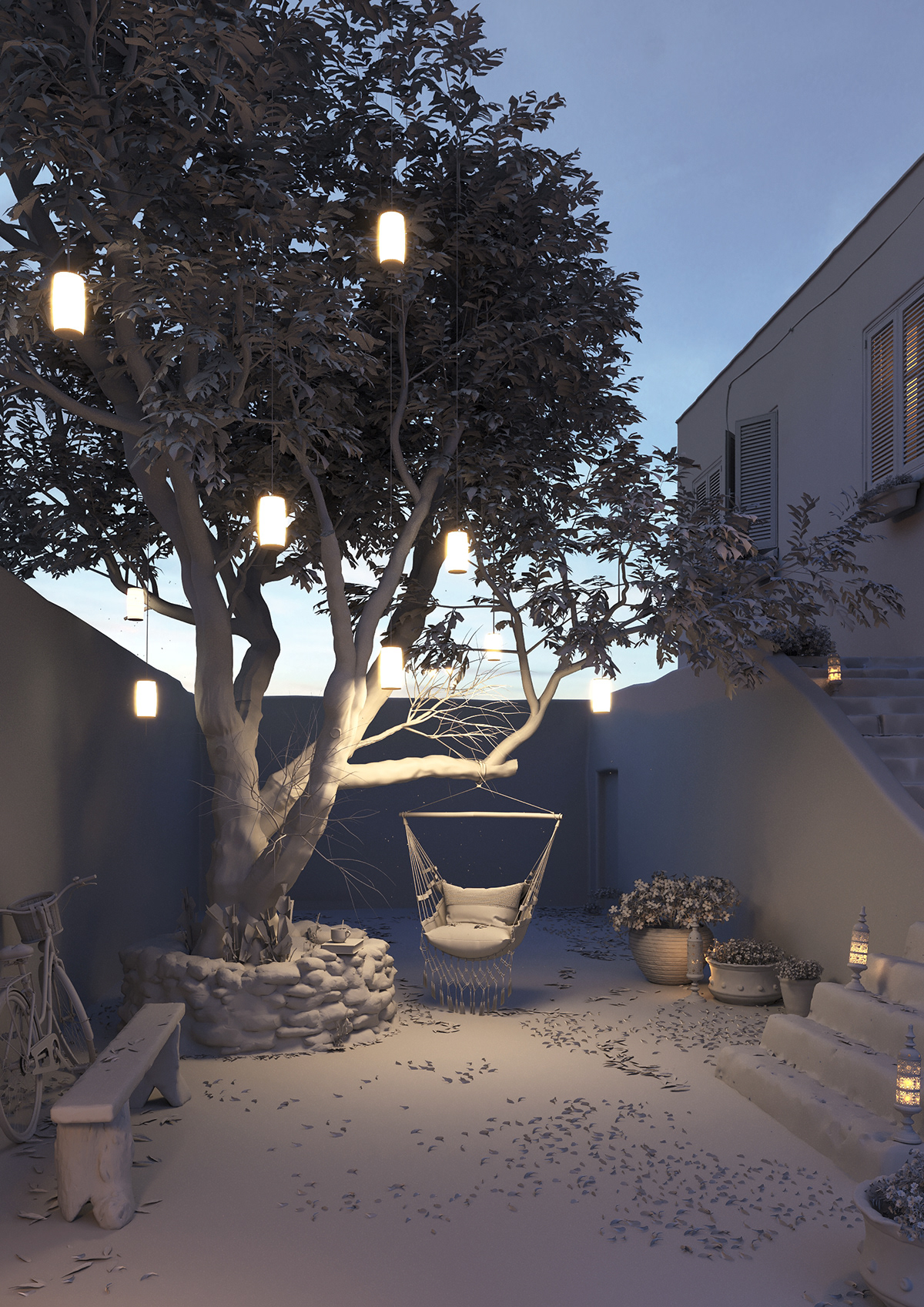 3ds max architecture CGI corona exterior orange Render design house visualisation