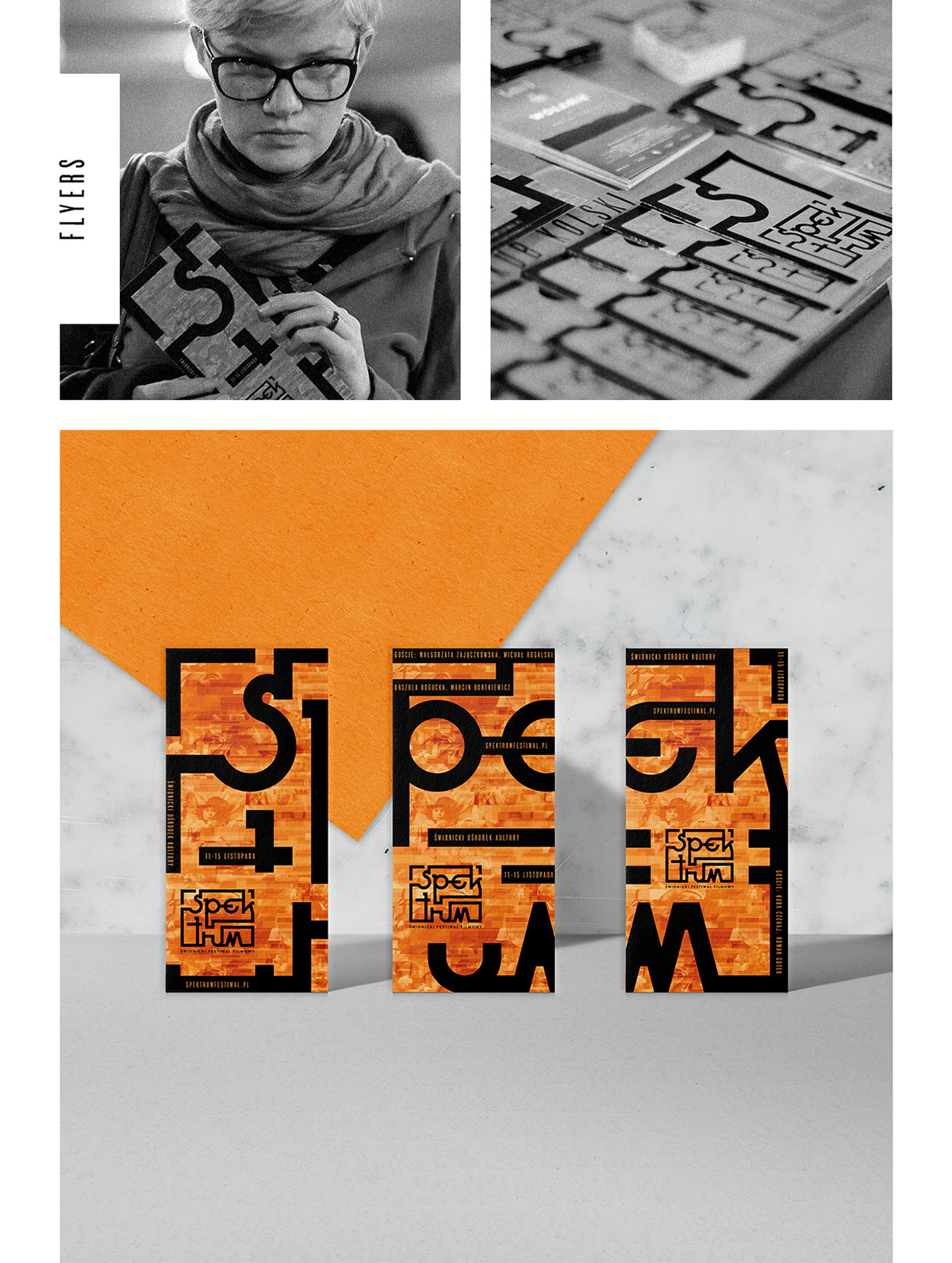 film festival festival spectre Logotype logo typo orange movie poland sign poster geometric pattern free Theatre