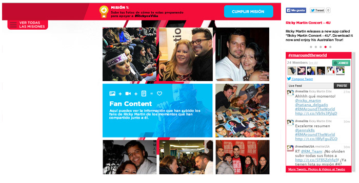 Ricky Martin Webdesign design Web microsite viña del mar
