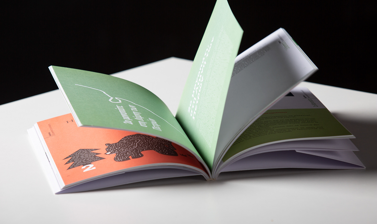 design book brochure ILLUSTRATION  onecolour bear animals