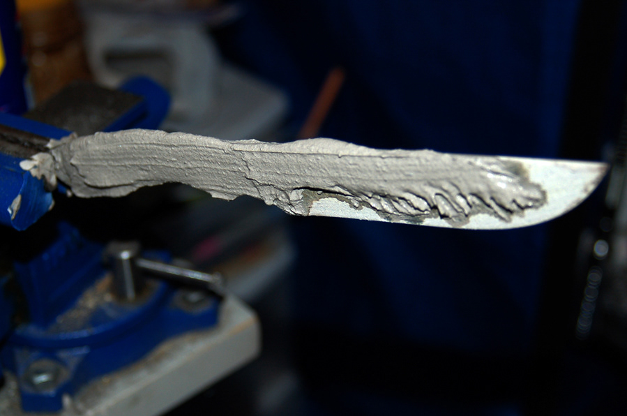 knife  metalworking process handmade hamon forged Blade