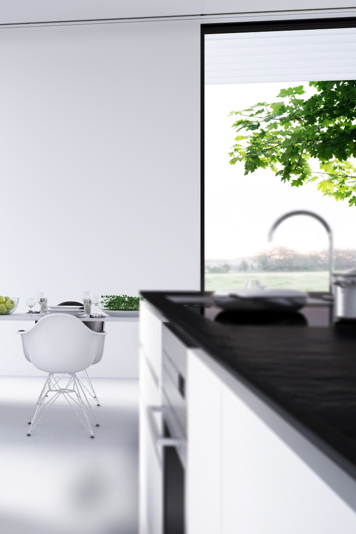 kitchen design Interior study White living cooking