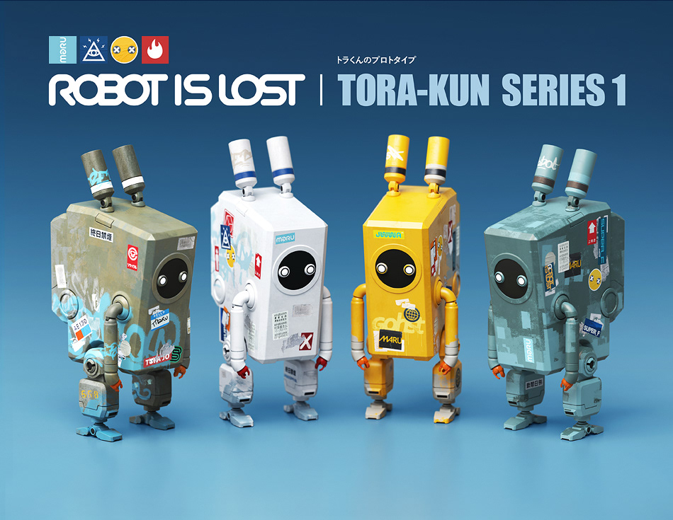 robot is lost TORA KUN robot ArtToys series one by malcolm tween