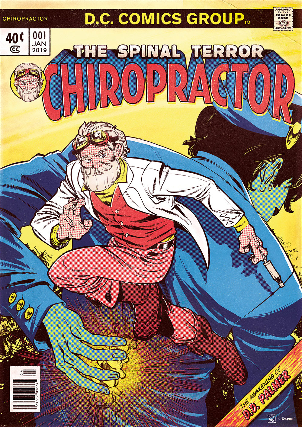 chiropractor comics comicbooks cover Cover Art cartoon graphic design 