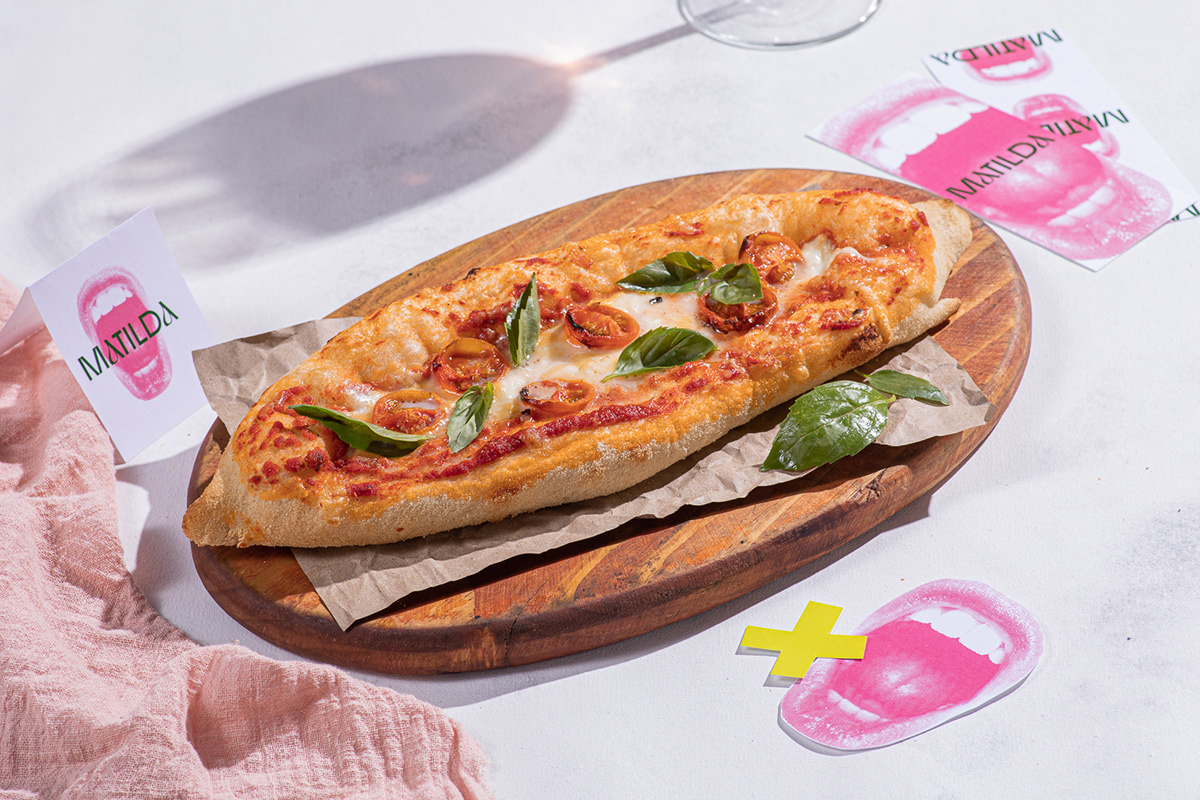 branding  Food  gastronomia girly italian pink Pizza pizzeria