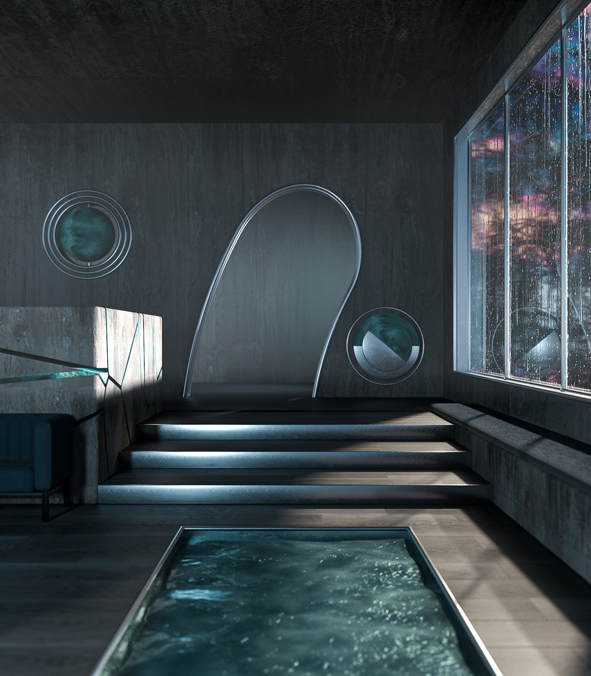 3d art abstract architecture c4d daily renders Environment creation maxon redshift volume builder x-particles