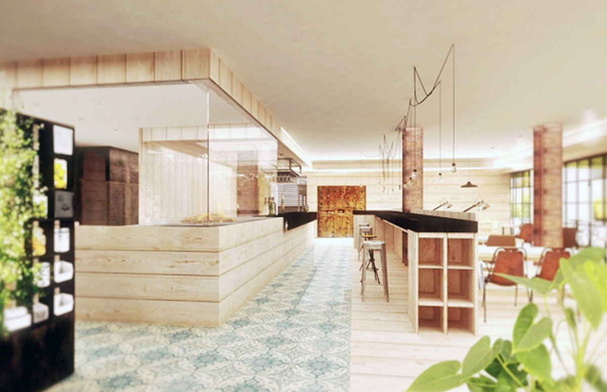 Render 3D bar restaurant vintage ARCHİTECTURE FURNİTURE