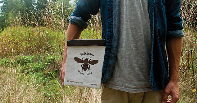 beer label package design  beer bottle bee Identity Design Beekeeper brewing company