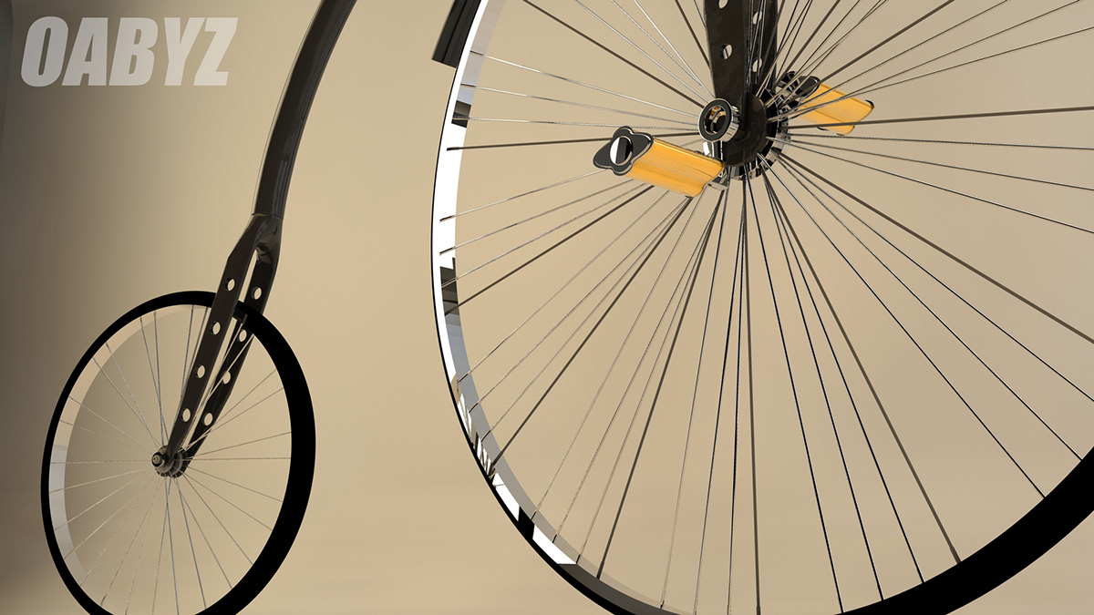 Bicycle Bike old product wheel steel metal gold vintage model
